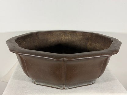 Preowned Japanese Tokoname Unglazed Rinka Style Bonsai Pot Touhou - 18” x 17.25” x 5.75”