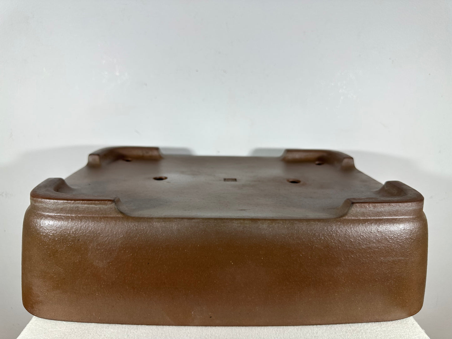 Preowned Japanese Tokoname Unglazed Rectangular Bonsai Pot Seizan - 19” By 13.75”