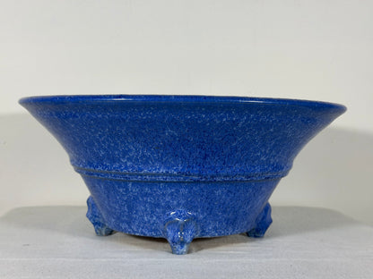 New Japanese Tokoname Glazed Round Bonsai Pot Syuhou Yoshimura - 12.25” By 5.25”