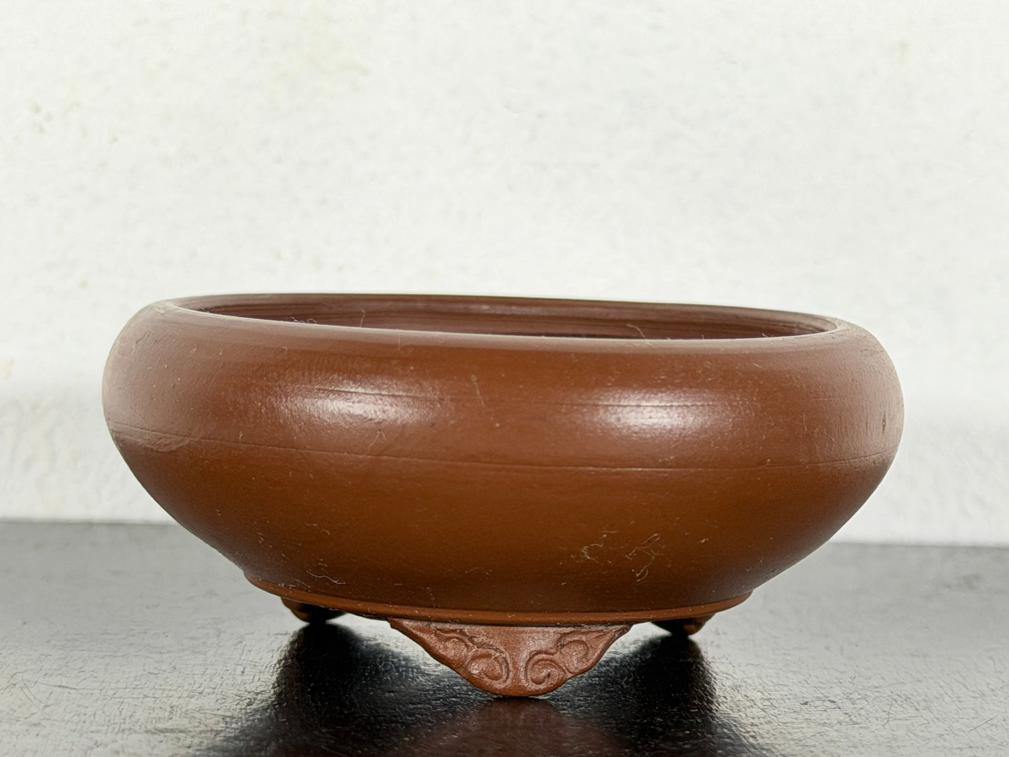 New Japanese Tokoname Unglazed Round Bonsai Pot Bigei - 2.75” By 1.25”