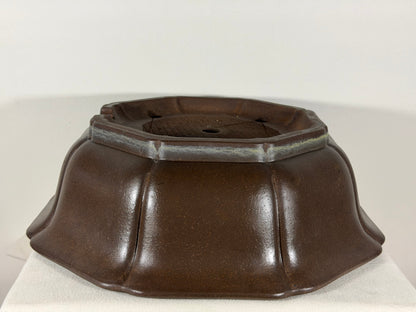 Preowned Japanese Tokoname Unglazed Rinka Style Bonsai Pot Touhou - 18” x 17.25” x 5.75”