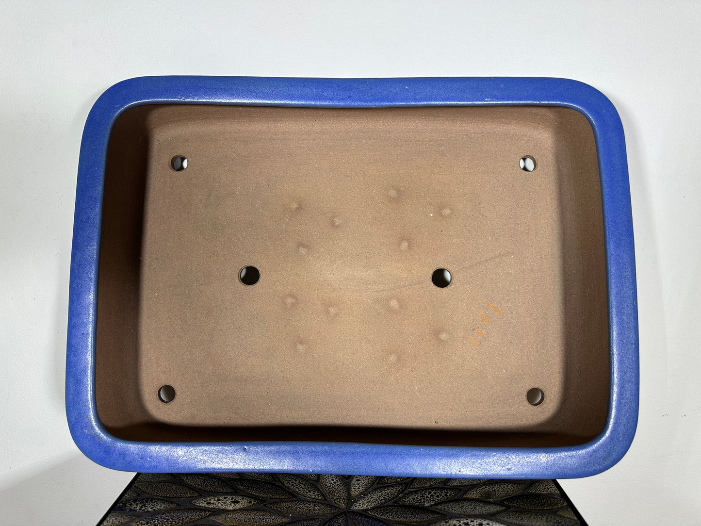 Preowned Vintage Japanese Tokoname Glazed Rectangular Bonsai Pot Reiho - 21.25” By 15”