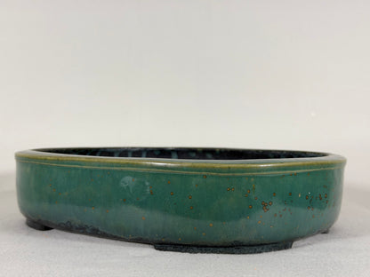 Preowned Japanese Tokoname Rectangular Bonsai Pot Aiba Koyo - 11” By 9”