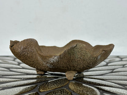 Preowned Japanese Tokoname Unglazed Shallow Bonsai Pot - 4.75” By 1.5”