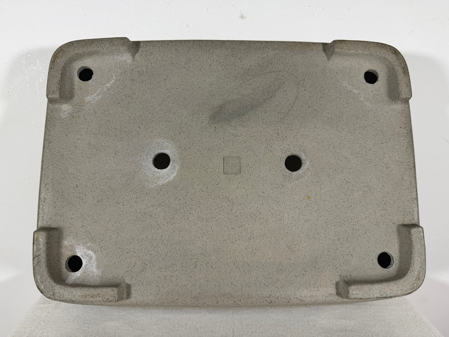 Preowned Japanese Tokoname Unglazed Rectangular Bonsai Pot Seizan - 15” By 10.75”
