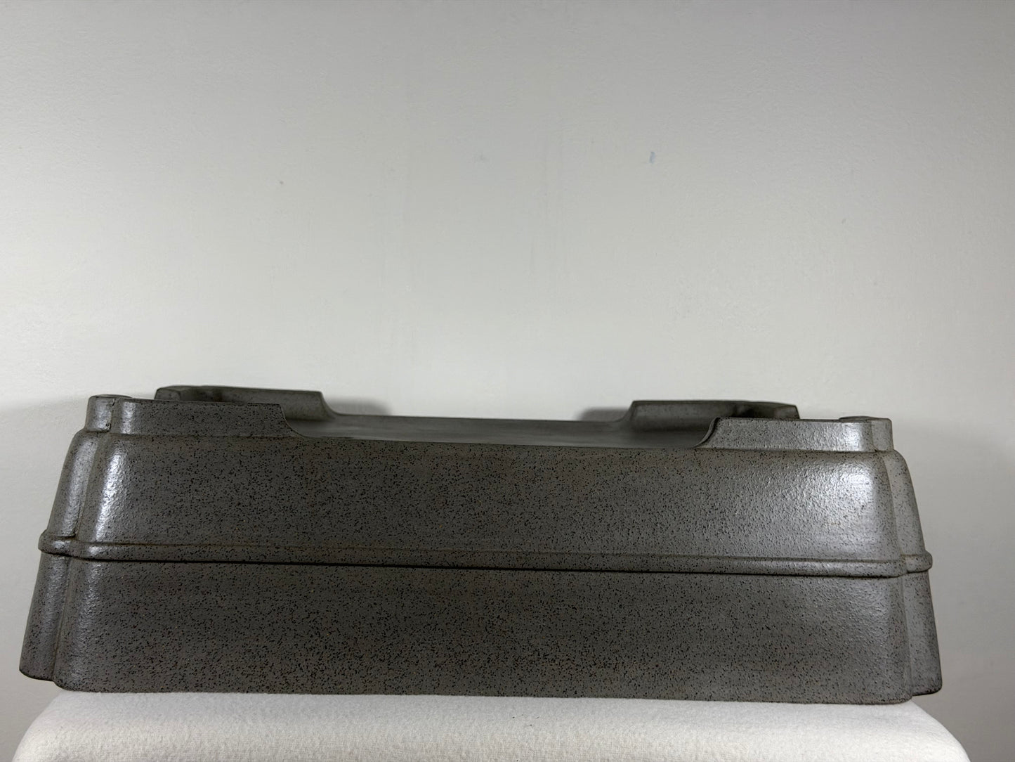 Preowned Japanese Tokoname Unglazed Rectangular Bonsai Pot Seizan - 19” By 14”