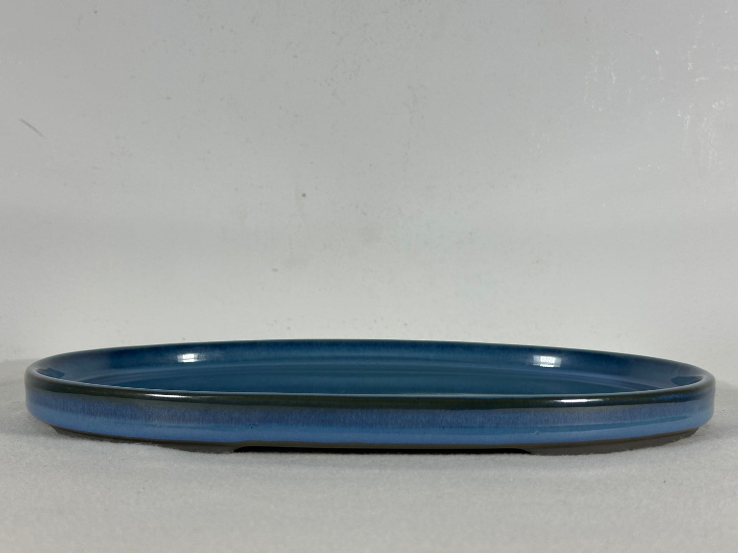New Japanese Glazed Suiban for Suiseki Bonsai Harumatsu - 11 3/8” By 8”