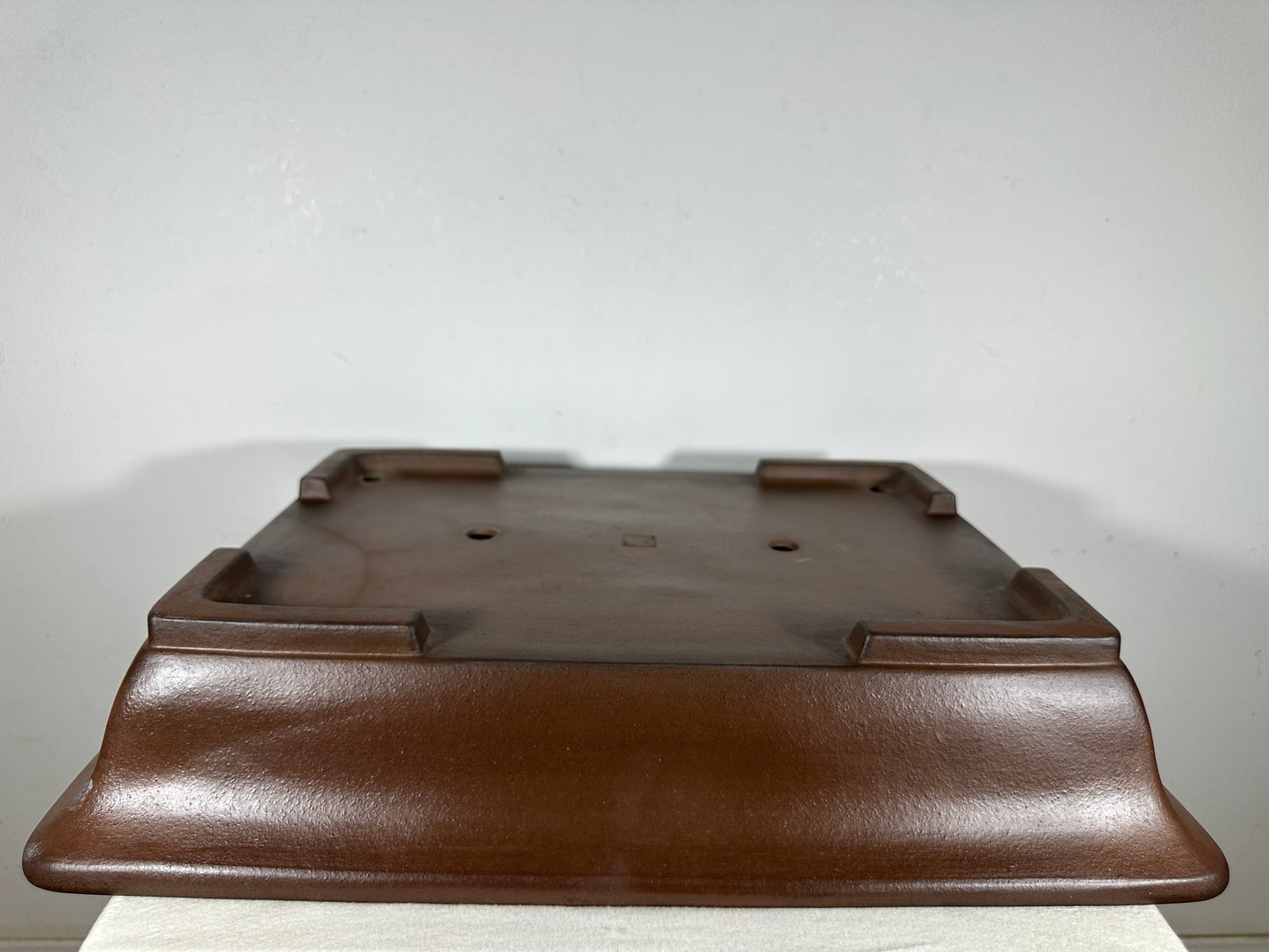 Preowned Japanese Tokoname Unglazed Rectangular Bonsai Pot Seizan - 20” By 15”