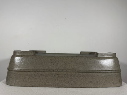 Preowned Japanese Tokoname Unglazed Rectangular Bonsai Pot Seizan - 15” By 10.75”
