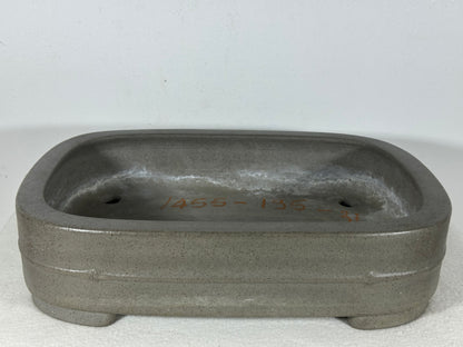 Preowned Japanese Tokoname Unglazed Rectangular Bonsai Pot Seizan - 12.75” By 9”