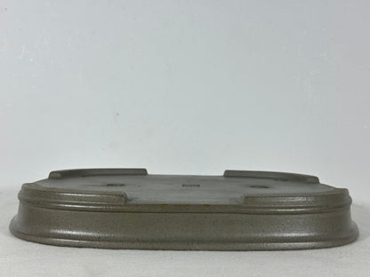 Preowned Japanese Tokoname Unglazed Rectangular Shallow Bonsai Pot Seizan - 12.25” By 9”