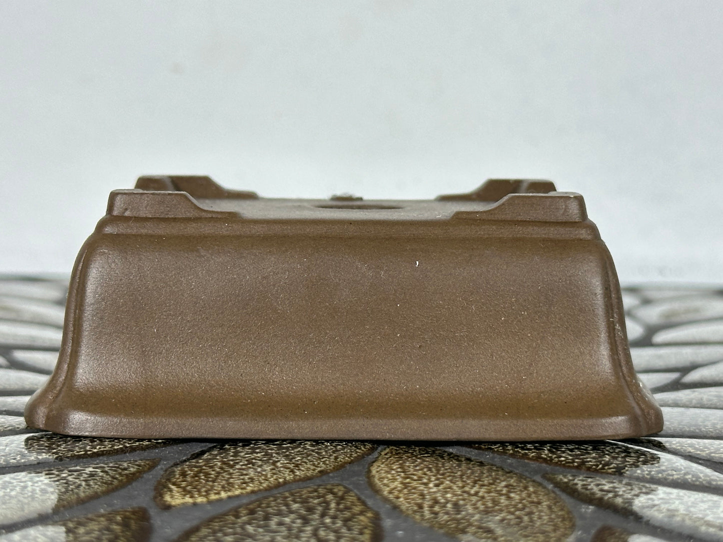 Preowned Japanese Tokoname Unglazed Rectangular Bonsai Pot - 4” By 3”