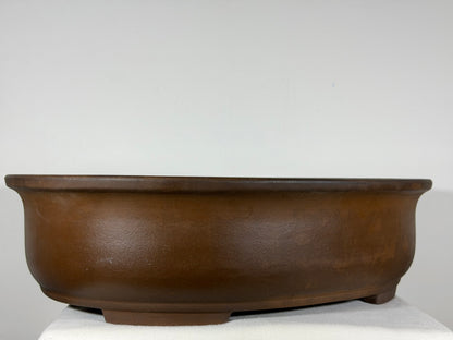 Preowned Japanese Tokoname Rectangular Bonsai Pot Itayama -  22.25” x 17.5” x 6.25”