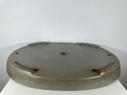 Preowned Japanese Tokoname Unglazed Oval Shallow Bonsai Pot Seizan - 20.75” By 14.75”