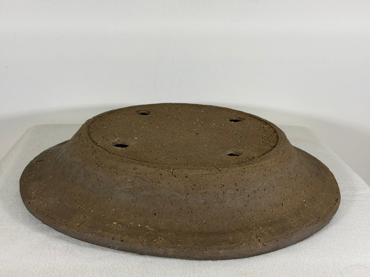 Preowned Japanese Tokoname Unglazed Nanban Style Bonsai Pot - 14” By 2.25”