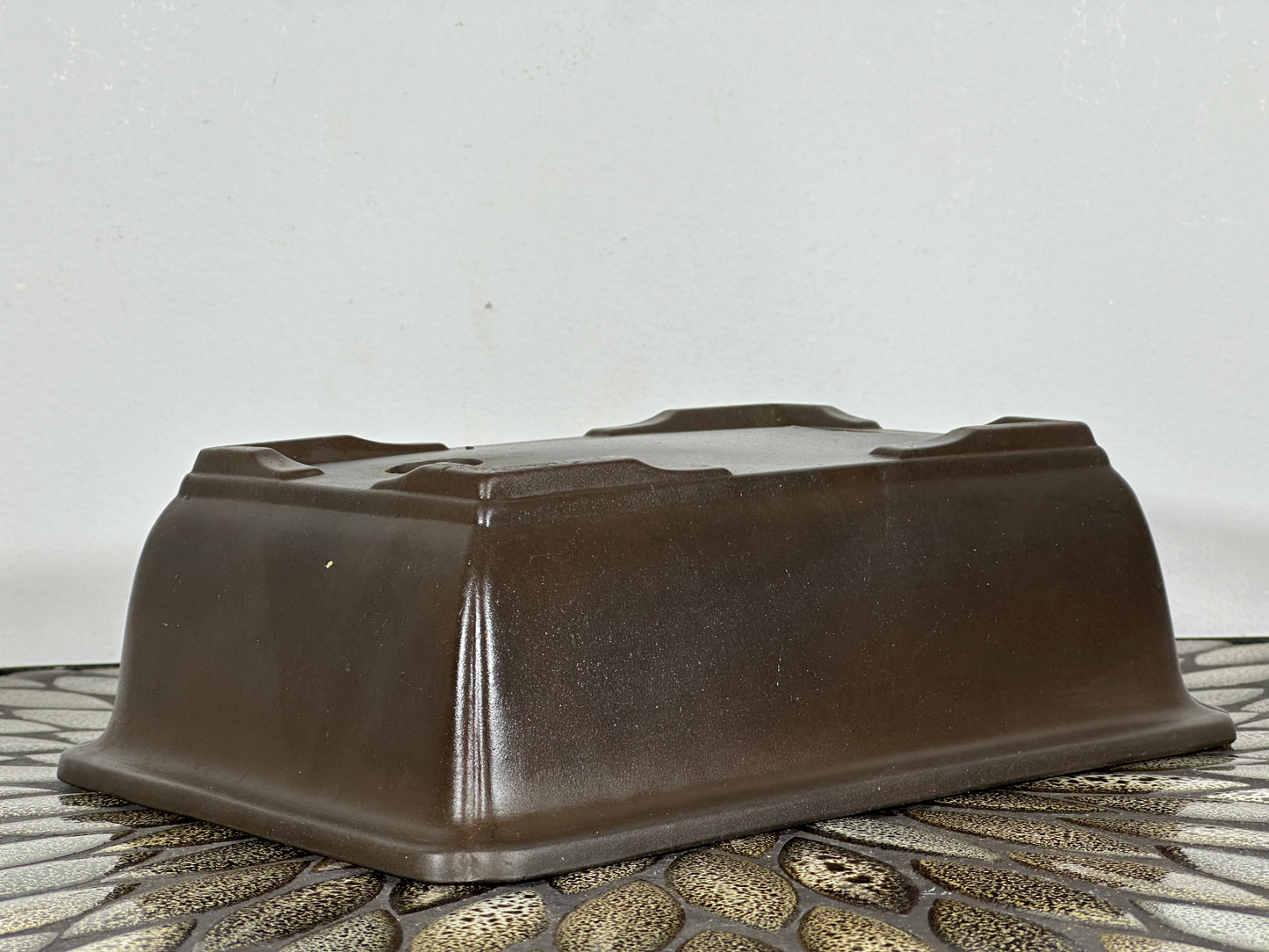 Preowned Japanese Tokoname Unglazed Rectangular Bonsai Pot - 9.75” By 7.25”