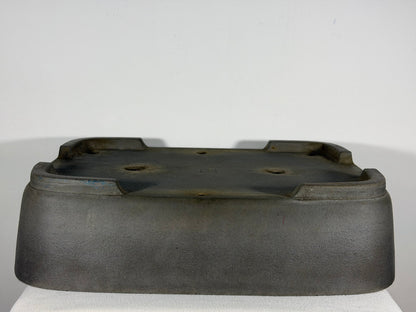 Preowned Japanese Tokoname Unglazed Rectangular Bonsai Pot Kisen - 19” x 14.25” x 5”