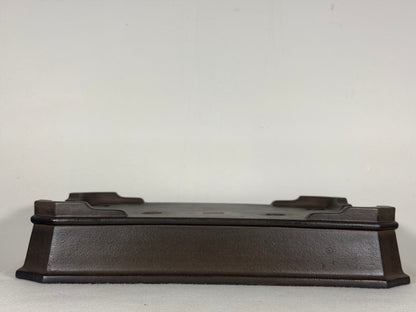 Preowned Japanese Tokoname Unglazed Rectangular Bonsai Pot Gyouzan Nakano - 13.75” By 9.75”