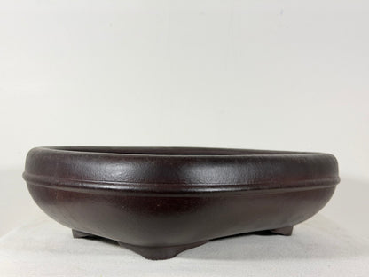 Preowned Japanese Tokoname Unglazed Rectangular Bonsai Pot Yamaaki - 13.5” By 11”
