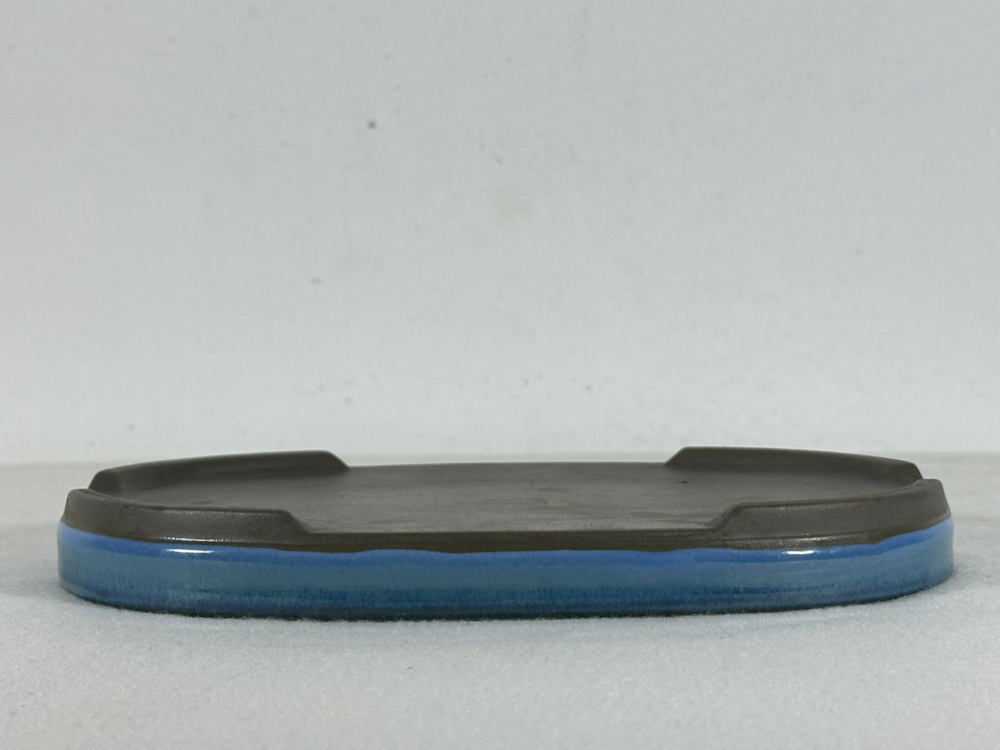 New Japanese Glazed Suiban for Suiseki Bonsai Harumatsu - 7 3/8” By 4 7/8”