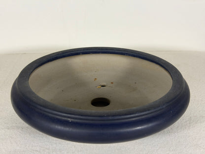 Preowned Japanese Tokoname Glazed Bag Style Bonsai Pot has Stamps - 7.75” By 2”