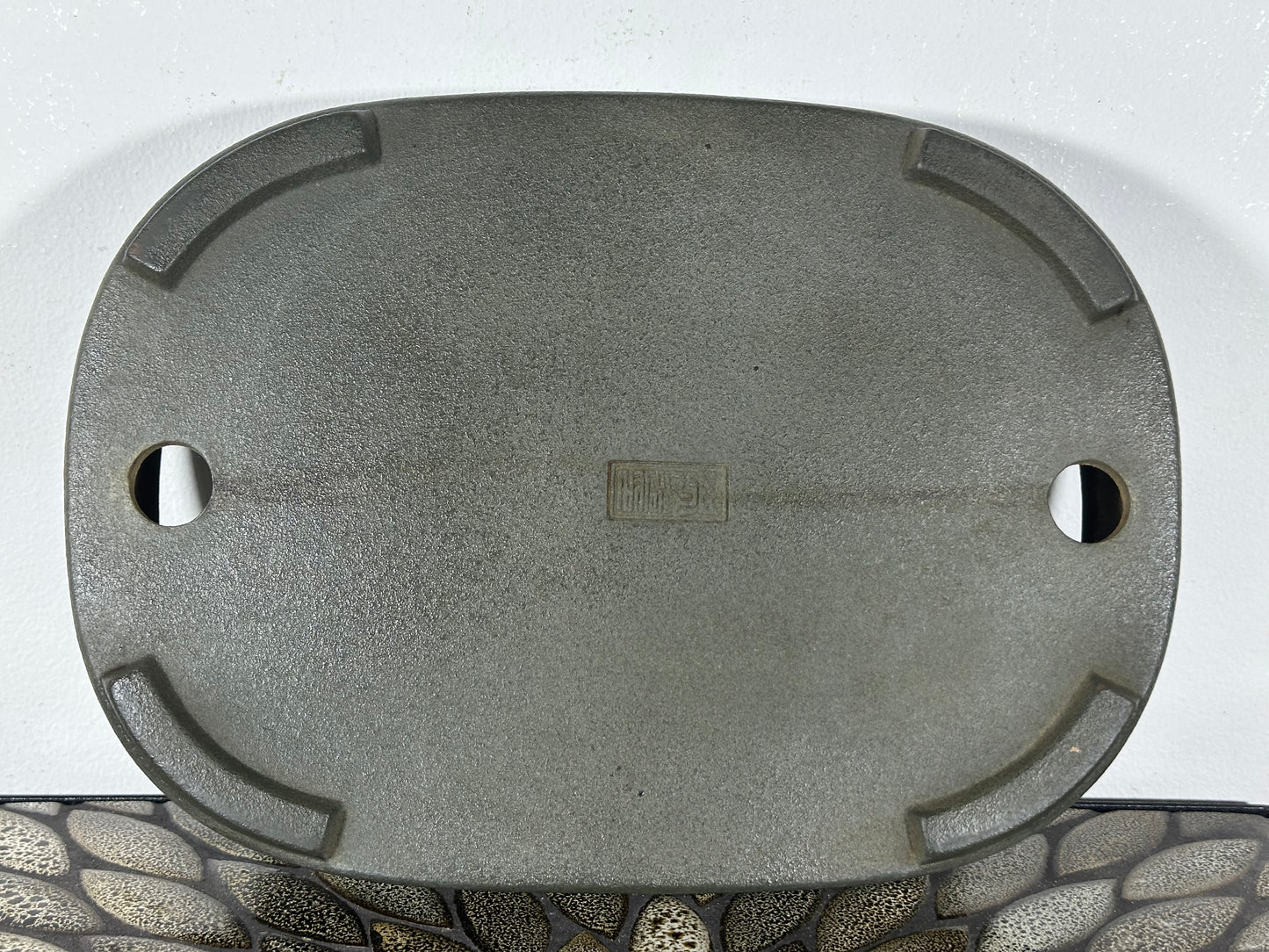 Preowned Japanese Tokoname Unglazed Oval  Bonsai Pot Yamaaki - 11.75” By 8.5”