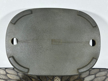 Preowned Japanese Tokoname Unglazed Oval  Bonsai Pot Yamaaki - 11.75” By 8.5”