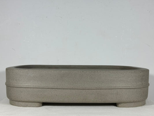 Preowned Japanese Tokoname Unglazed Rectangular Bonsai Pot Seizan - 15.25” By 11”