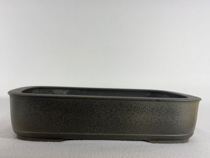 Preowned Vintage Japanese Tokoname Unglazed Rectangular Bonsai Pot Aiba Koyo - 12.5” By 10”