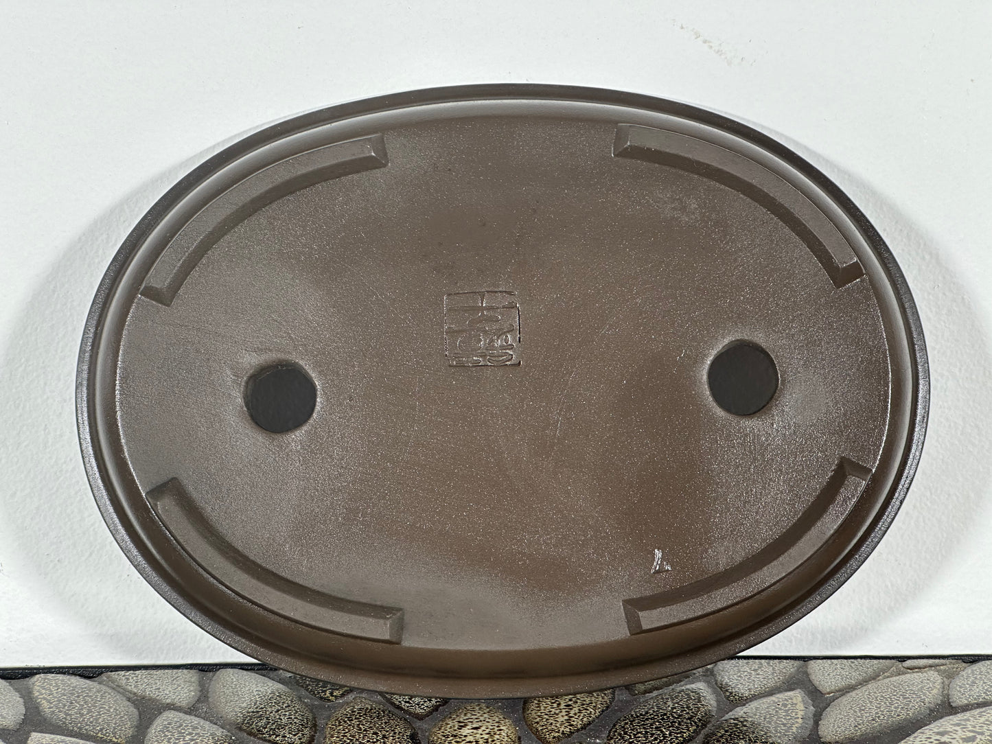 Preowned Japanese Bonsai Pot has Stamps - 9” By 6.5”