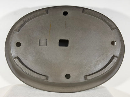 Preowned Japanese Tokoname Unglazed Oval Bonsai Pot Has Stamp - 20” x 15” x 4”
