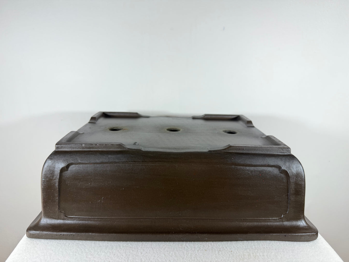 Preowned Japanese Tokoname Unglazed Rectangular Bonsai Pot - 16” By 12.75”