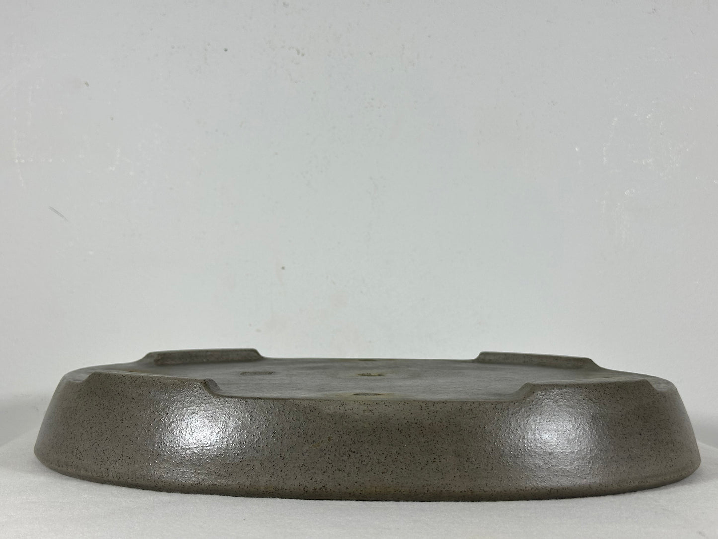Preowned Japanese Tokoname Unglazed Oval Shallow Bonsai Pot Seizan - 14” By 10”