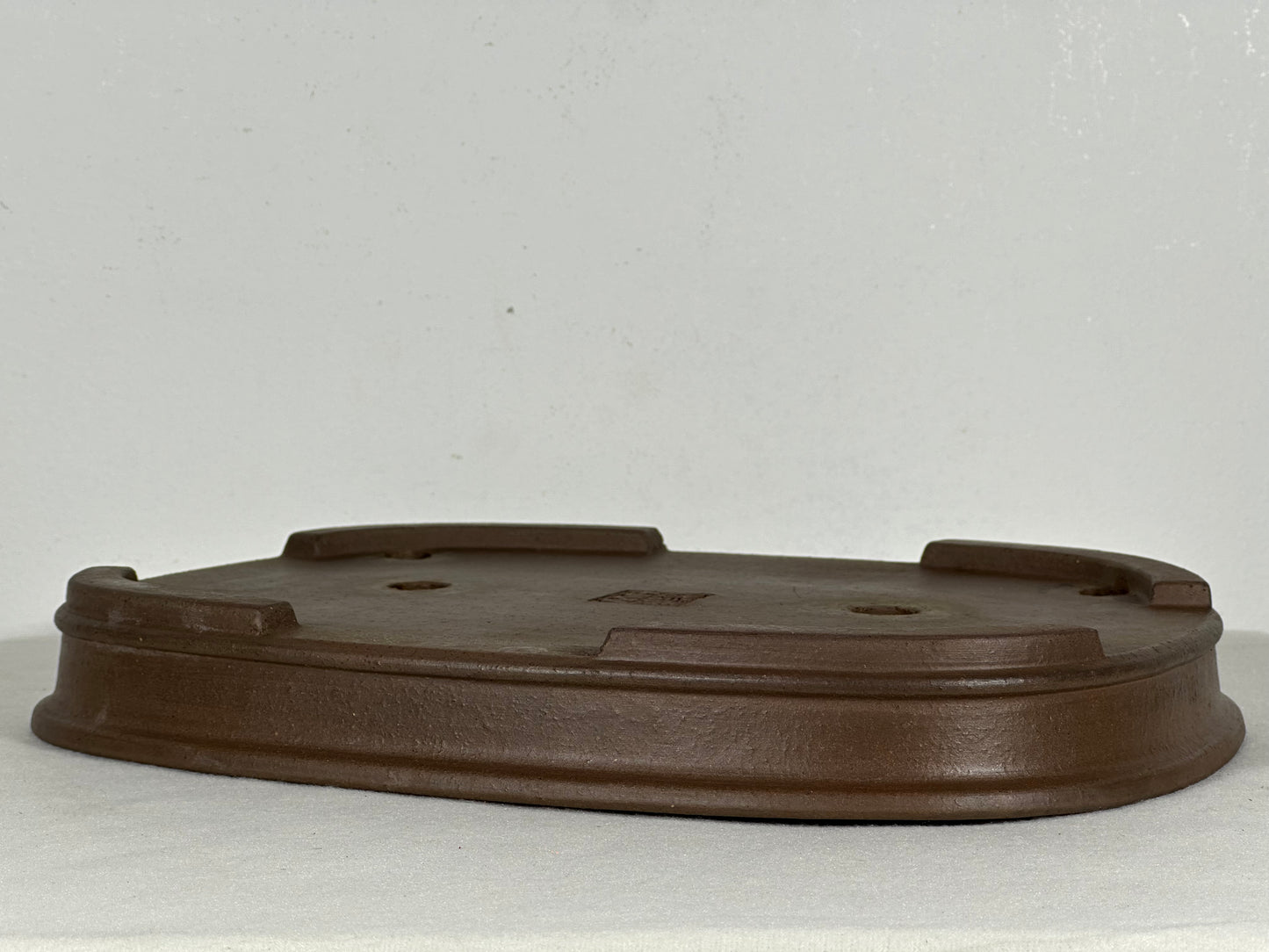 Preowned Japanese Tokoname Unglazed Rectangular Shallow Bonsai Pot Seizan - 12.25” By 9”