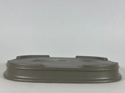 Preowned Japanese Tokoname Unglazed Rectangular Shallow Bonsai Pot Seizan - 12.25” By 9”
