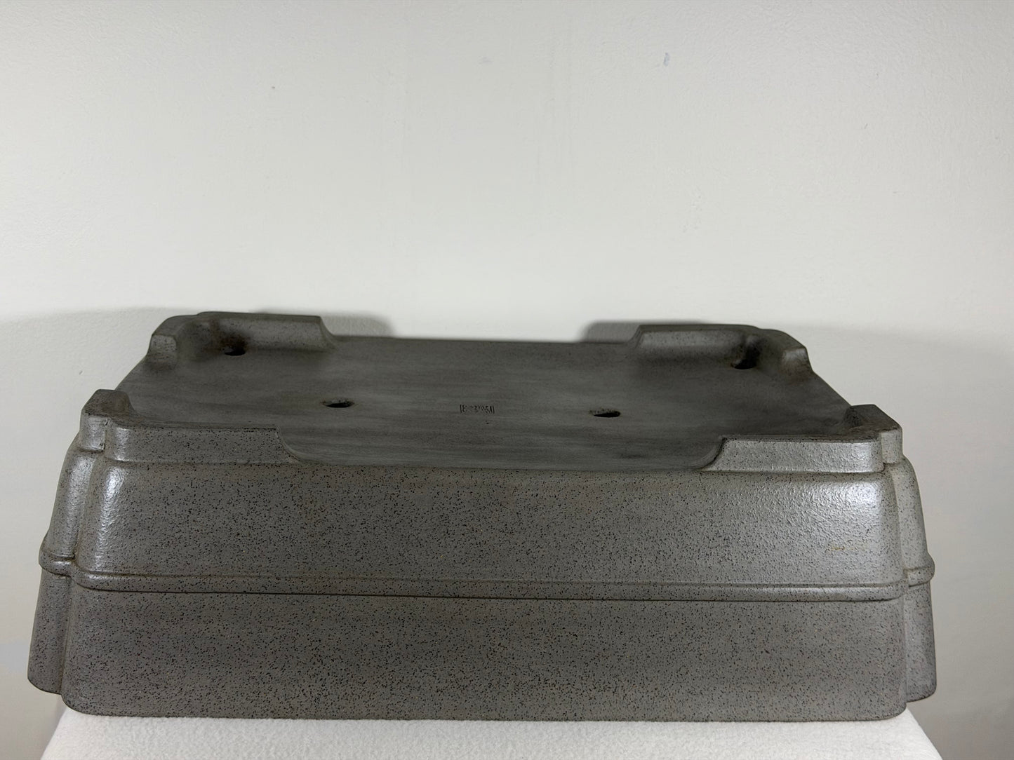 Preowned Japanese Tokoname Unglazed Rectangular Bonsai Pot Seizan - 19” By 14”