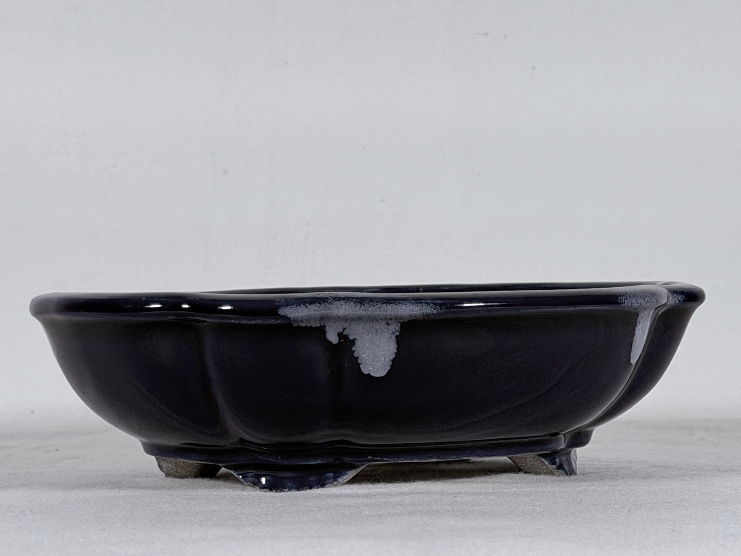 Preowned Japanese Tokoname Glazed Mokko Style Bonsai Pot Satomi - 8” By 7”