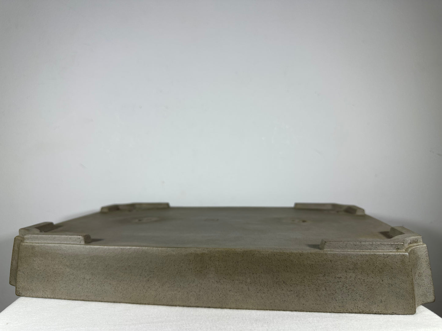 Preowned Japanese Tokoname Unglazed Rectangular Shallow Bonsai Pot Seizan - 19” By 13”