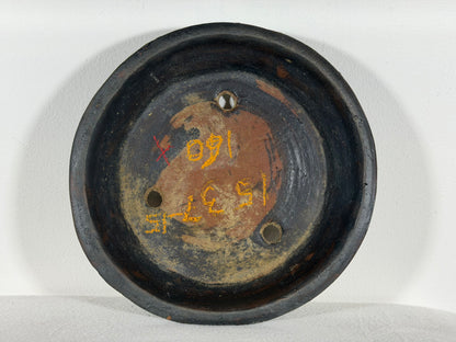 Preowned Japanese Tokoname Unglazed Nanban Style Bonsai Pot Has Stamp - 10.25” By 2”