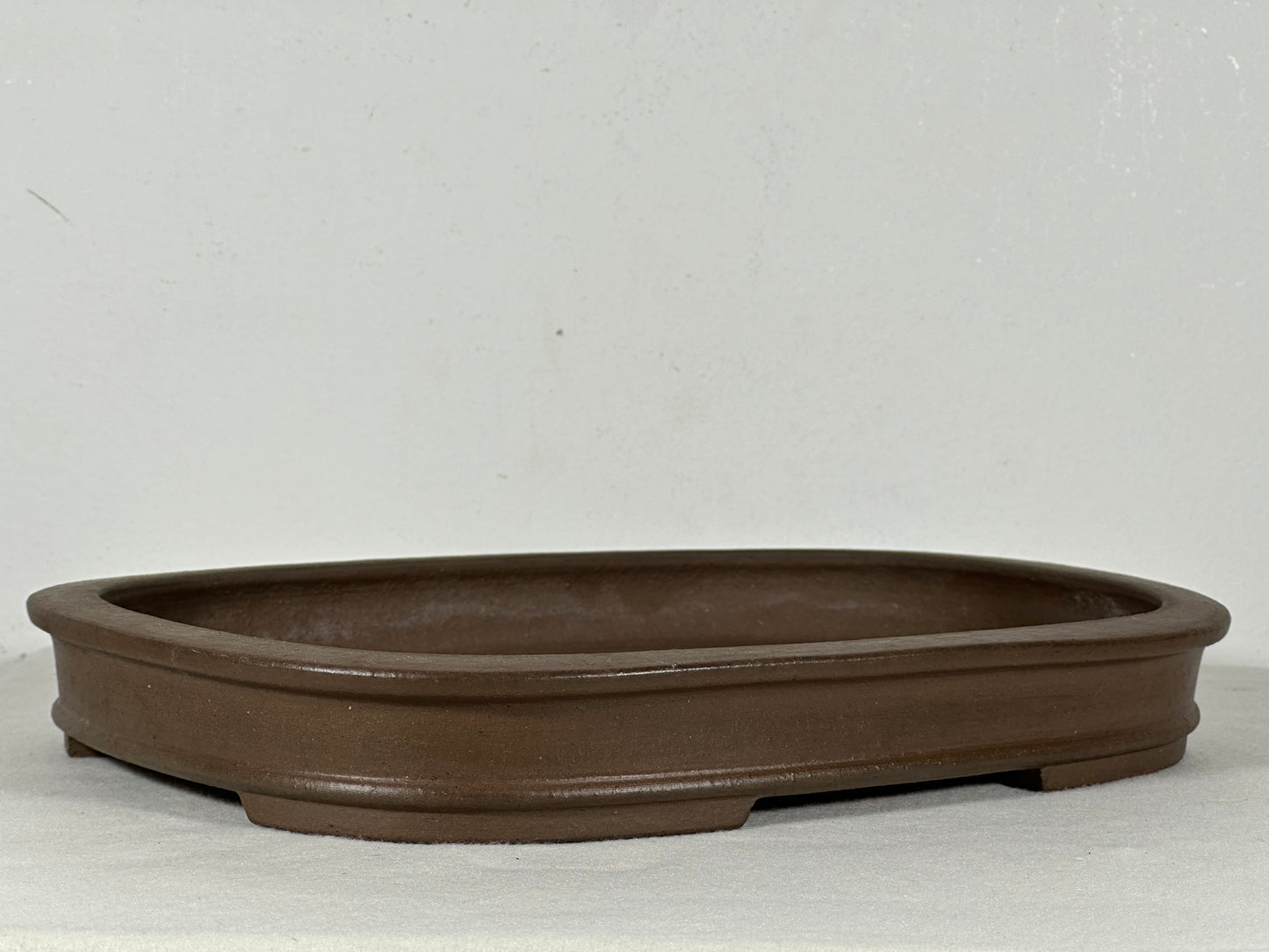 Preowned Japanese Tokoname Unglazed Rectangular Shallow Bonsai Pot Seizan - 12.25” By 9”