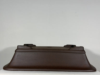 Preowned Japanese Tokoname Unglazed Rectangular Bonsai Pot Yuuji Nakano - 16.5” By 13.5”