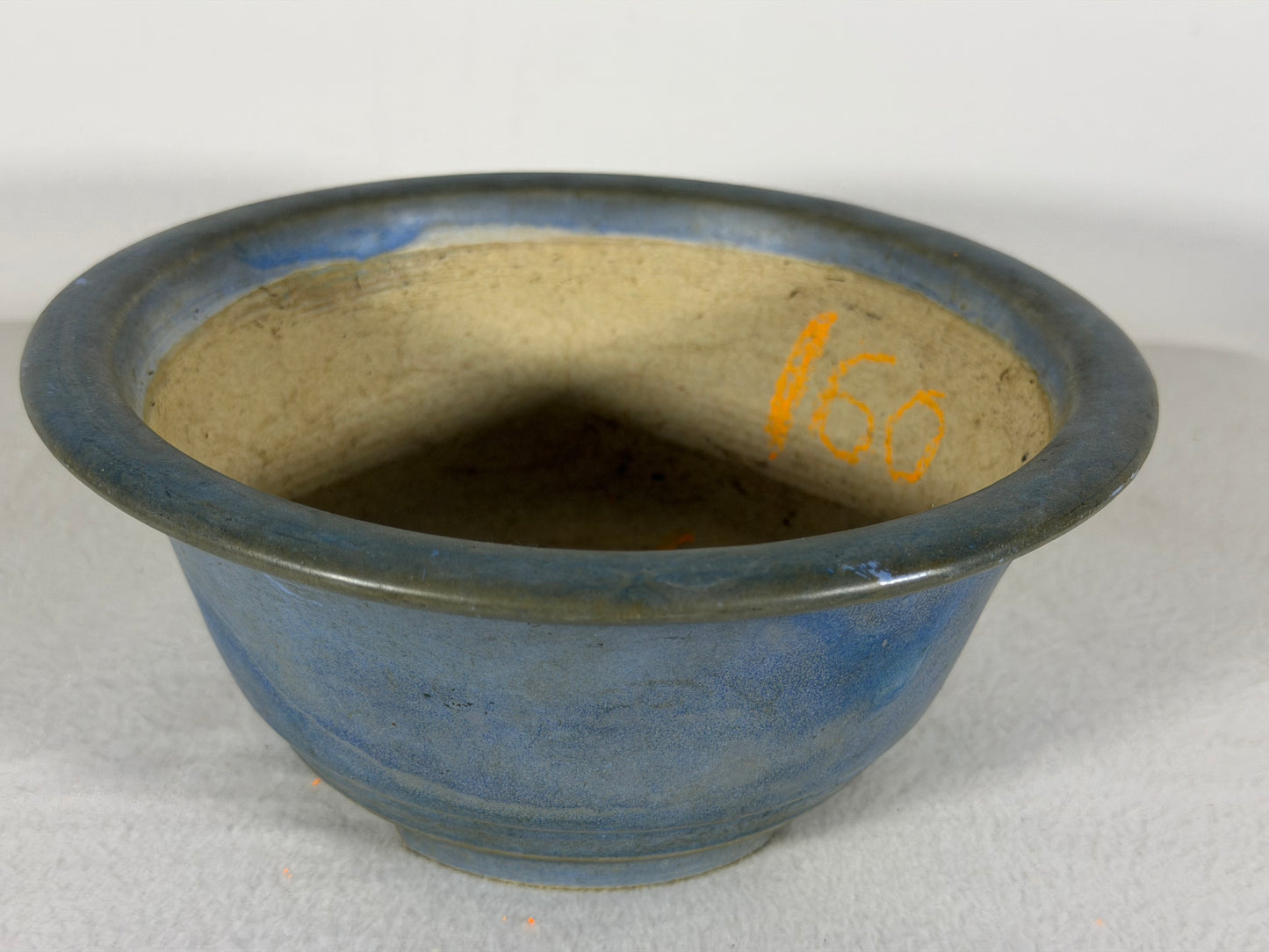 Preowned Japanese Tokoname Glazed Round Bonsai Pot Koyo - 7.5” By 3.25”