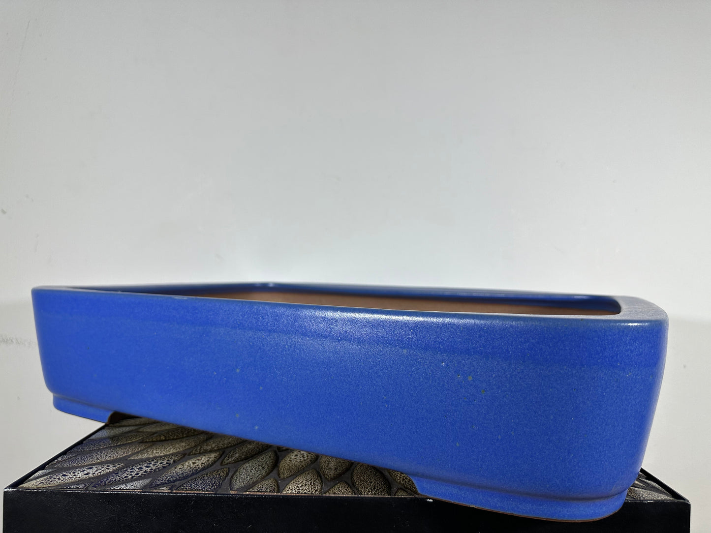 Preowned Vintage Japanese Tokoname Glazed Rectangular Bonsai Pot Reiho - 21.25” By 15”