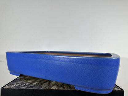 Preowned Vintage Japanese Tokoname Glazed Rectangular Bonsai Pot Reiho - 21.25” By 15”
