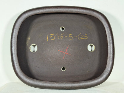 Preowned Japanese Tokoname Unglazed Rectangular Bonsai Pot Yamaaki - 13.5” By 11”
