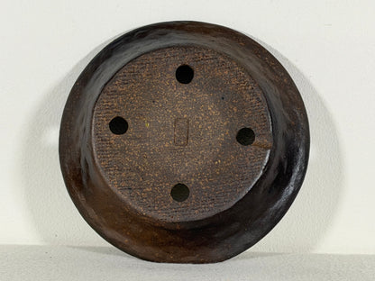 Preowned Japanese Tokoname Unglazed Nanban Style Bonsai Pot Reiho - 7.75” By 1.5”