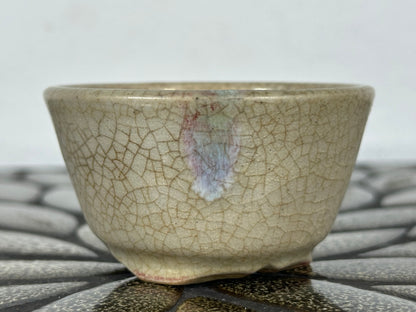 Preowned Japanese Tokoname Glazed Round Bonsai Pot Husou - 2.75” By 1.5”