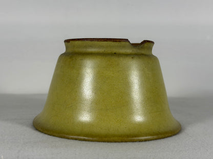 Preowned Japanese Tokoname Glazed Round Bonsai Pot Hatutori - 5.5” By 3.25”