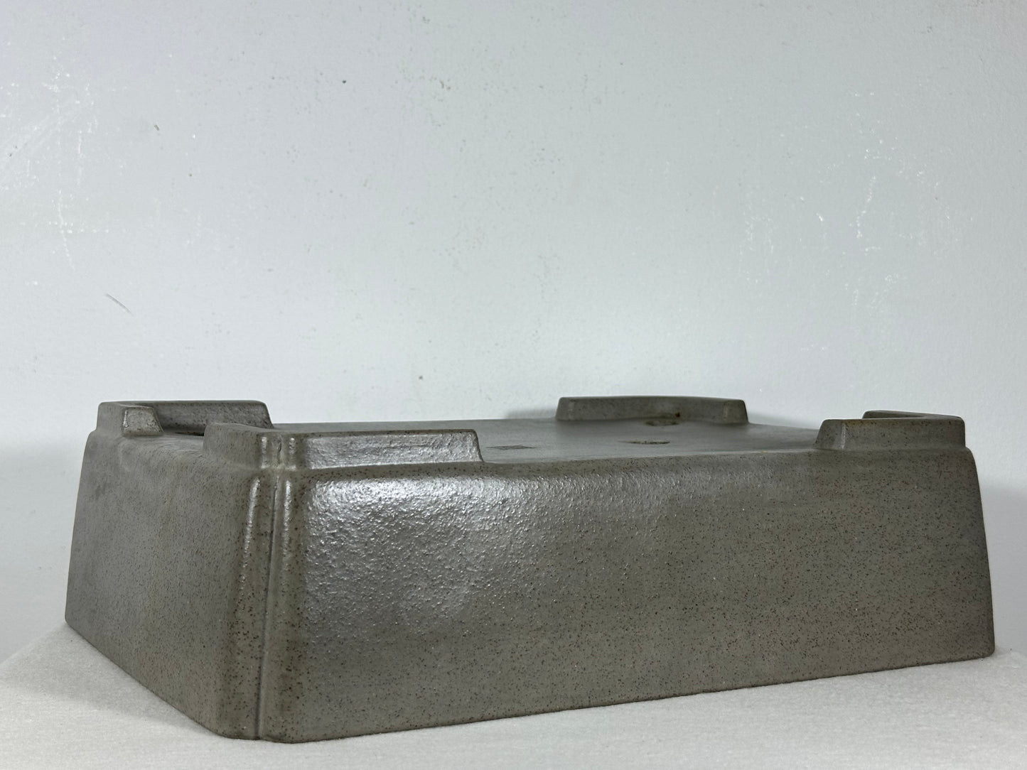 Preowned Japanese Tokoname Unglazed Rectangular Bonsai Pot Seizan - 13.75” By 9.75”
