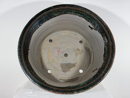 New Japanese Tokoname Round Bonsai Pot Syuhou Yoshimura - 18.5” By 7.25”